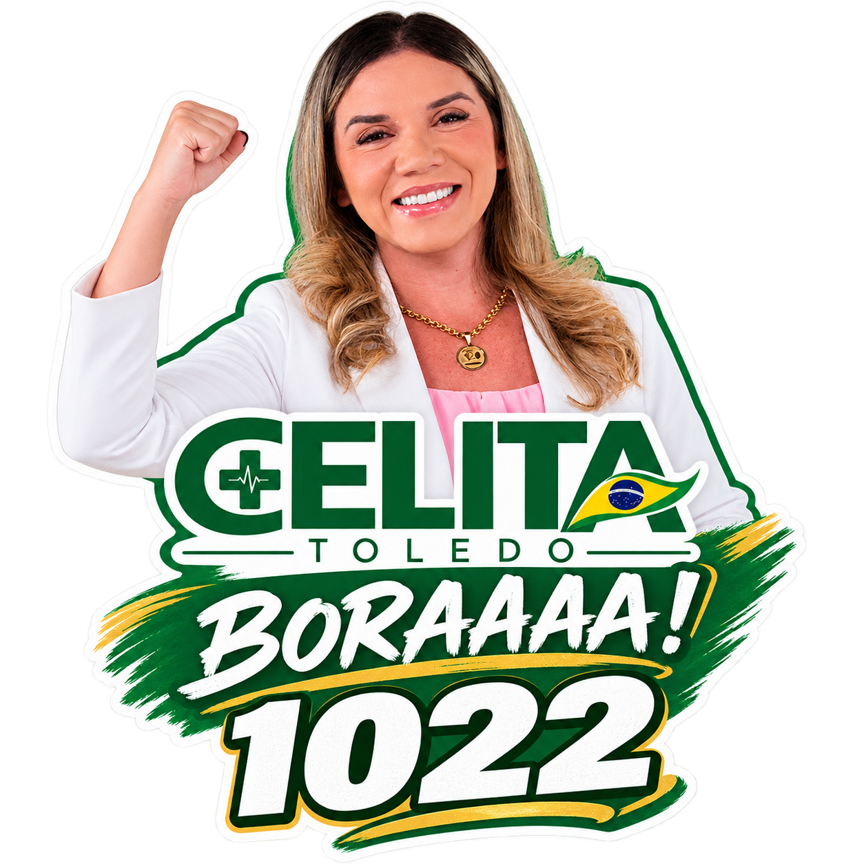 Figurinha Boraaaa! da campanha Celita Toledo